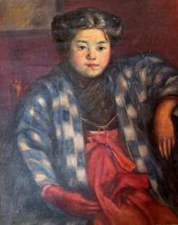 清水多嘉示《少女像》1919-1923年